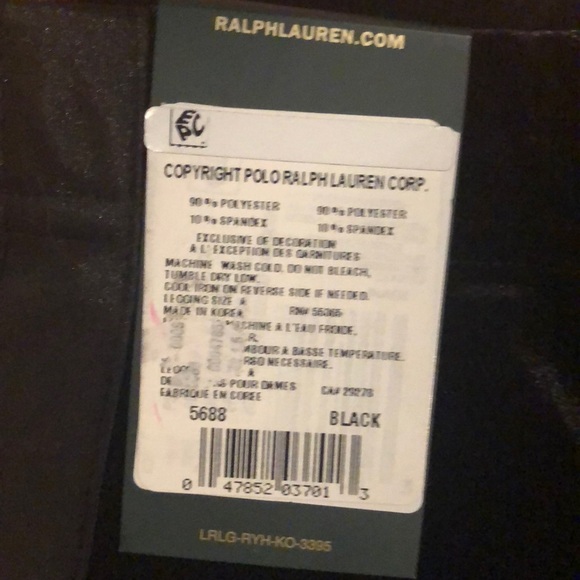 Ralph Lauren Velvet Leggings - Picture 2 of 4
